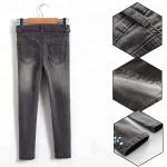 Med Grey Kids Denim Clothes Baby Girl Jeans Pants With Stretch Adjustable Waist