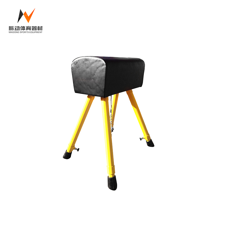 Customized Logo Yellow Horse-Shaped Gymnastic Vaulting Table for Competition or Training