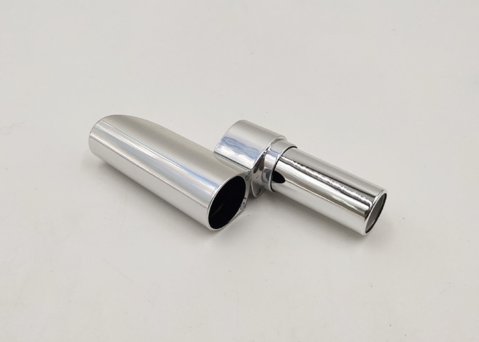 3.5g Silver Color Shiny Empty Lipstick Tubes , Lipstick Tube Packaging Logo Printed