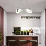 Post-modern Glass Luxury LED Pendant Lights Living Room Restaurant Parallel Ring
