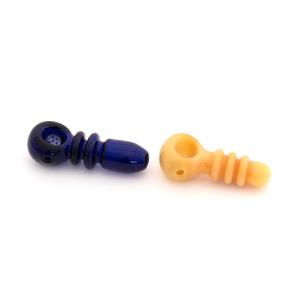 China Black Yellow Borosilicate Glass HESEN Hand Pipe wholesale