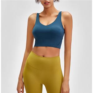 China Fashion V Neck U Back Padded Vest Sports Bra Shockproof Yogawear Woman Sportwear wholesale