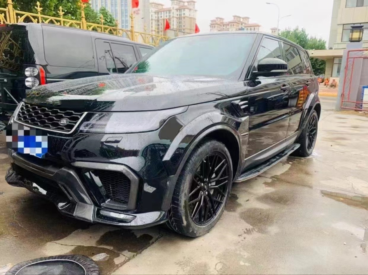 Runde ASPEC Style CF& FRP Wide Body Kit Front Bumper Rear Bumper Side Skirt Fender for Land Rover RANGE ROVE SPORT 2014-2017