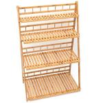 wholesale wooden bamboo custom shoe rack