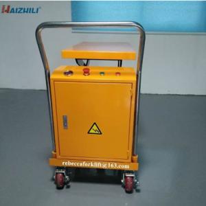 China DC 12V Powered Mini Electric Scissor Lift , 1000kg 1700mm Electric Hydraulic Lift Table wholesale