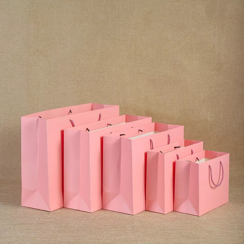 ISO Offset Printing Clothing Paper Bags Underwear Cinnamon Pink Paper Bag