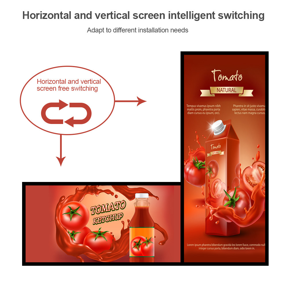 Super Slim Ultra Wide LCD Display Ultra Wide All In One Advertising Device