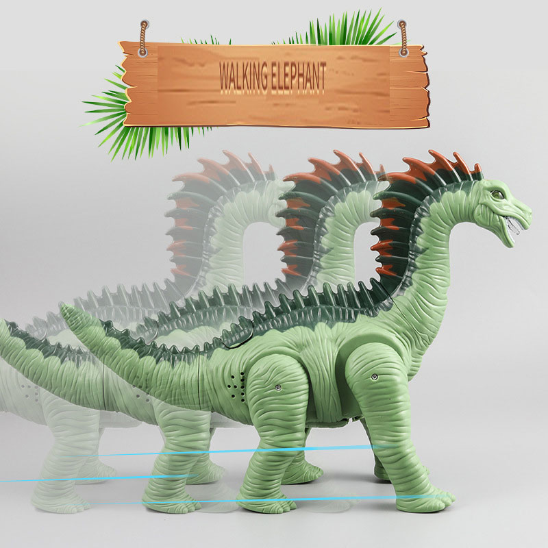 Finished Goods Children's Toy Dinosaur with Long Neck Laying Eggs and Walking Feature