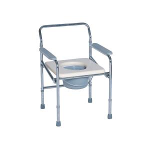 China Economic Chromed Steel Hospital Toilet Commode Chair With Bedpan wholesale
