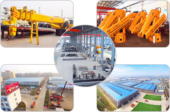 Hydraulic Straight Arm 12t Crane Truck With Homemade Chassis WEICHAI Engine