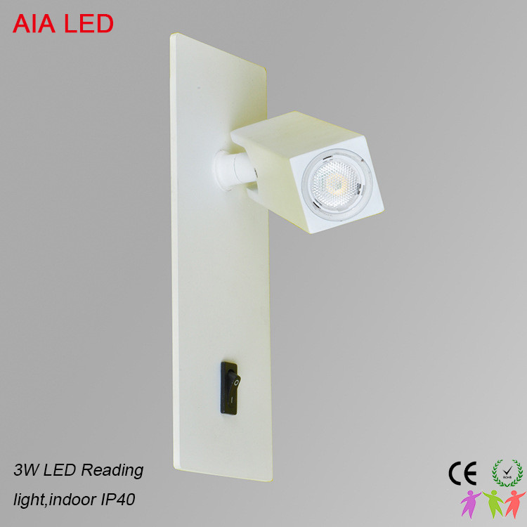 White touch switch dimming modern bedside wall lamp/led reading light headboard wall light for bedroom