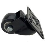 2 Inch Low Profile Black Swivel Plate Polyurethane Casters Wheel