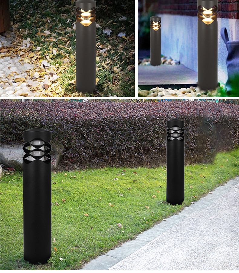 Outside LED Lawn Lights Garden 130x130x600MM E27 Decorative Lawn Yard Bollard