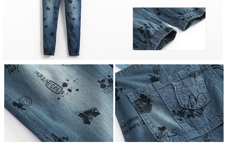 8 - 16 Years Teen Girls Denim Clothes Suspender Jeans Bib Pants Custom Design