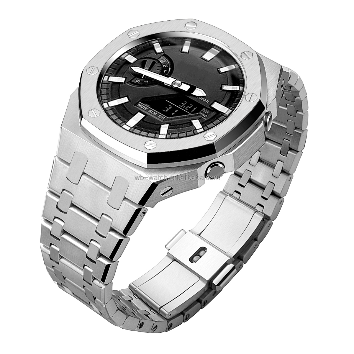 Original 5th Edition Metal Rubber Watch For Casio GA2100 G Shock Stainless Steel Case