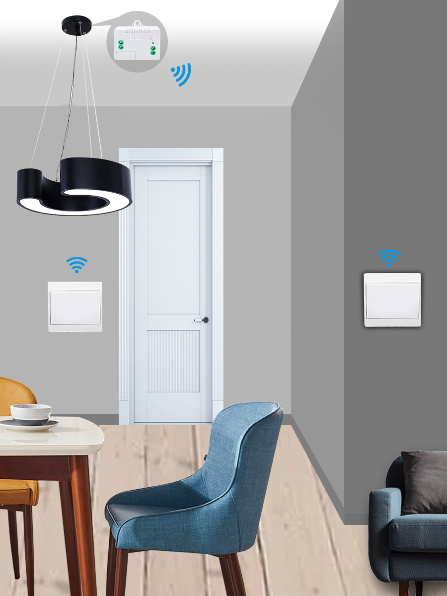 Wireless Self Powered Remote Control Switch Panel Waterproof Wall Light Switch 10A
