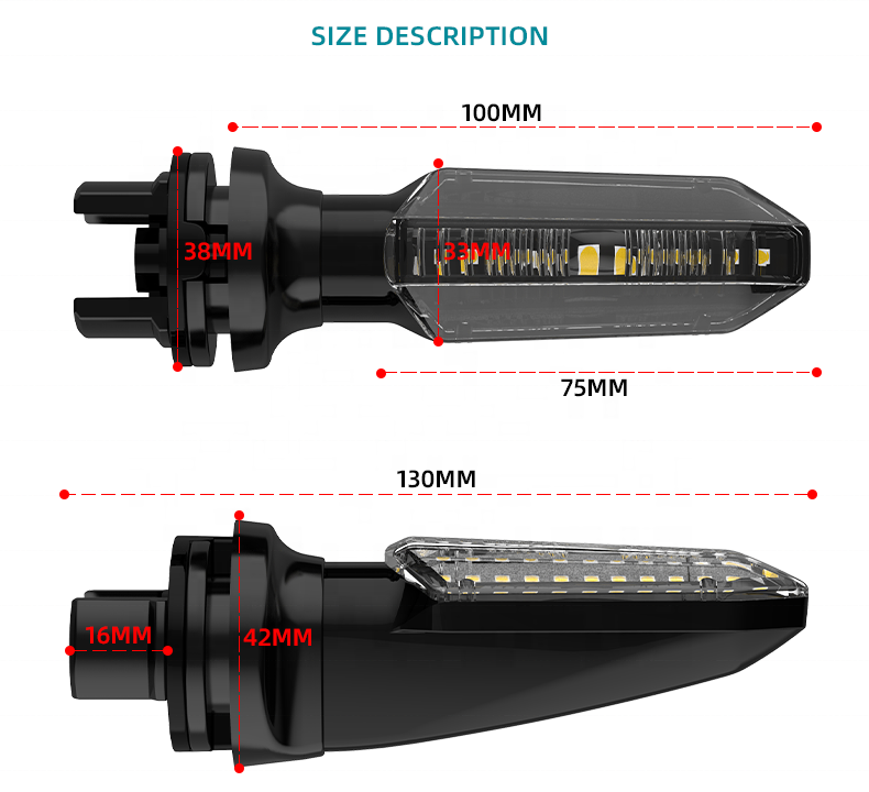 DC12V Voltage ABC PC Material YAYE Water Lamp Motorcycle Turn Signal Indicators Light