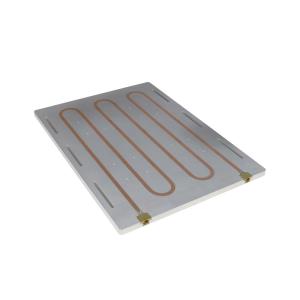 China OEM water cooling plate manufacturer large aluminum block embedded copper tube heat sink wholesale