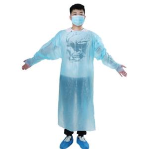 China Waterproof Plastic Disposable CPE Protective Isolation Gown Apron wholesale