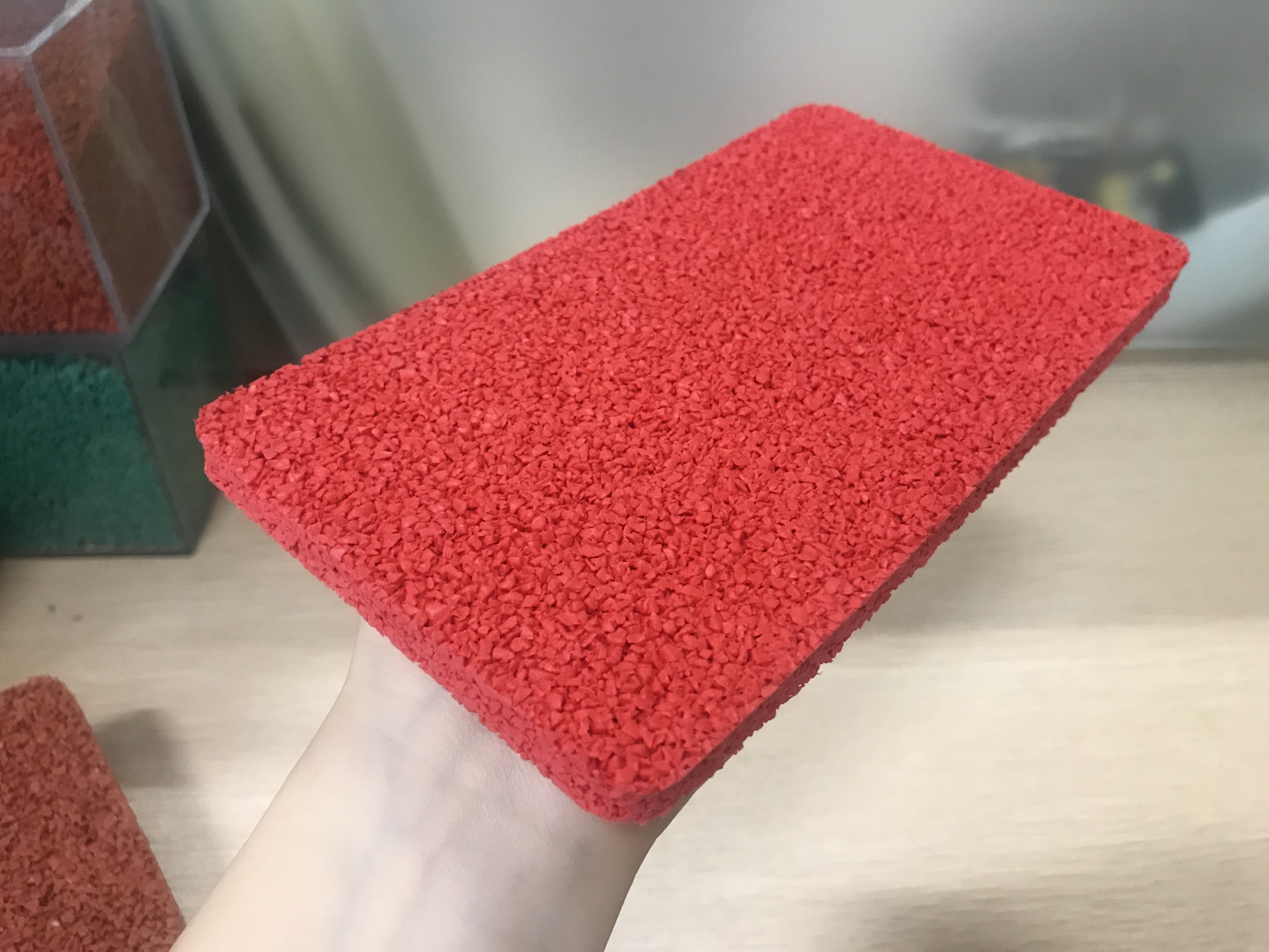 Artificial Grass Green Blue Yellow EPDM Rubber Granules