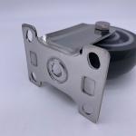 Rigid Stainless Steel PU Tread Caster Wheels 4 Inch 100mm