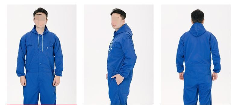 Industrial One Piece Work Clothes Blue Coverall Labor Protection Clothing Dust Proof For Men