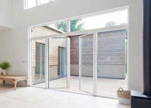 China Thermal Break Commercial Aluminium Doors Restaurant Kitchen Swing Doors Customized Size wholesale