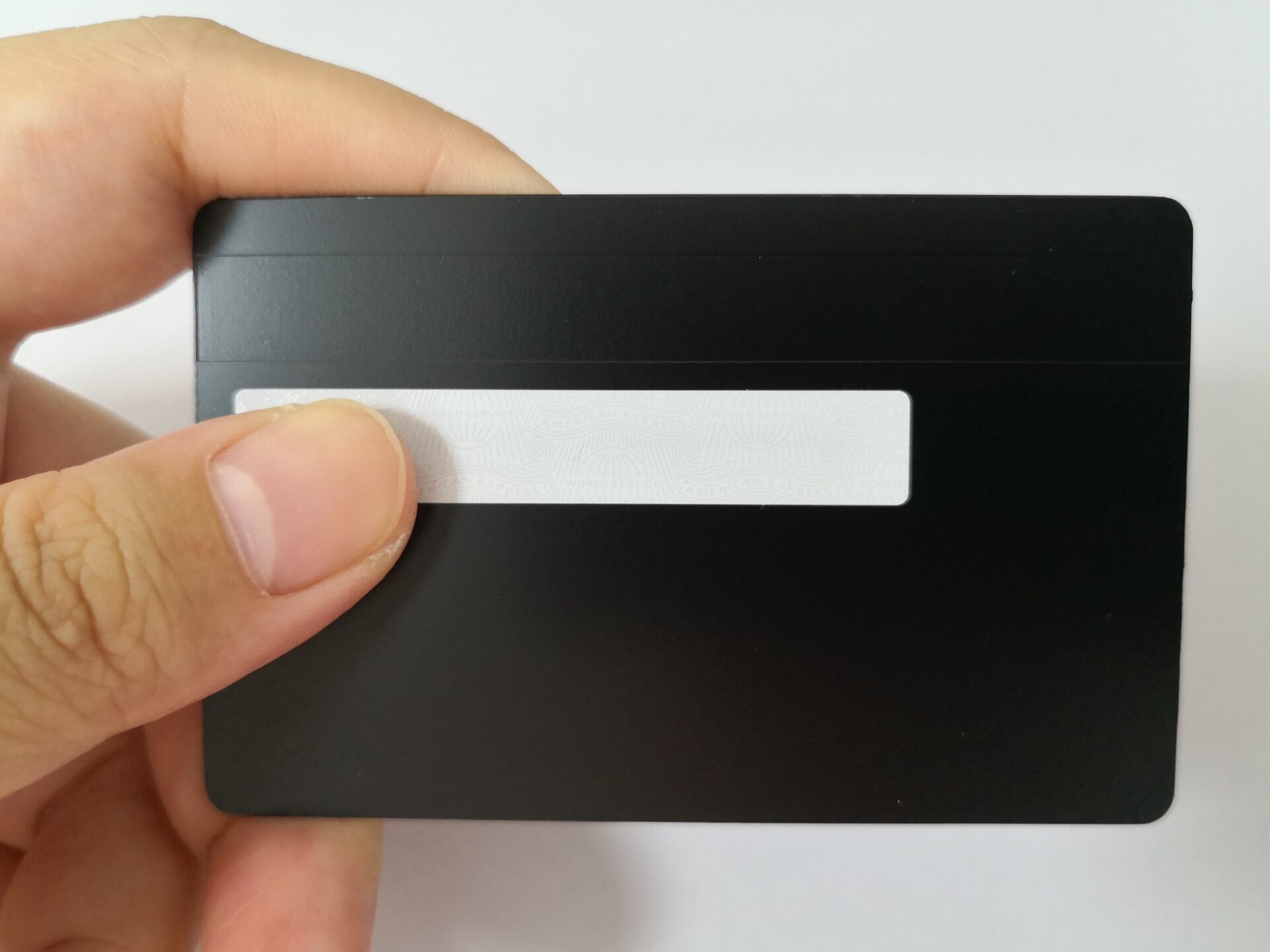 0.5mm Luxury Matte Black Metal Business Cards Carbon Fiber Patterned