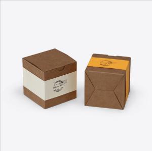 China Wholesale promotional cheap plain kraft paper flat packed packaging box for cosmetics wholesale