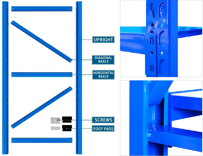 Medium Duty Rack  Carton Box Storage rack Long Span Rack Warehouse Storage Racking