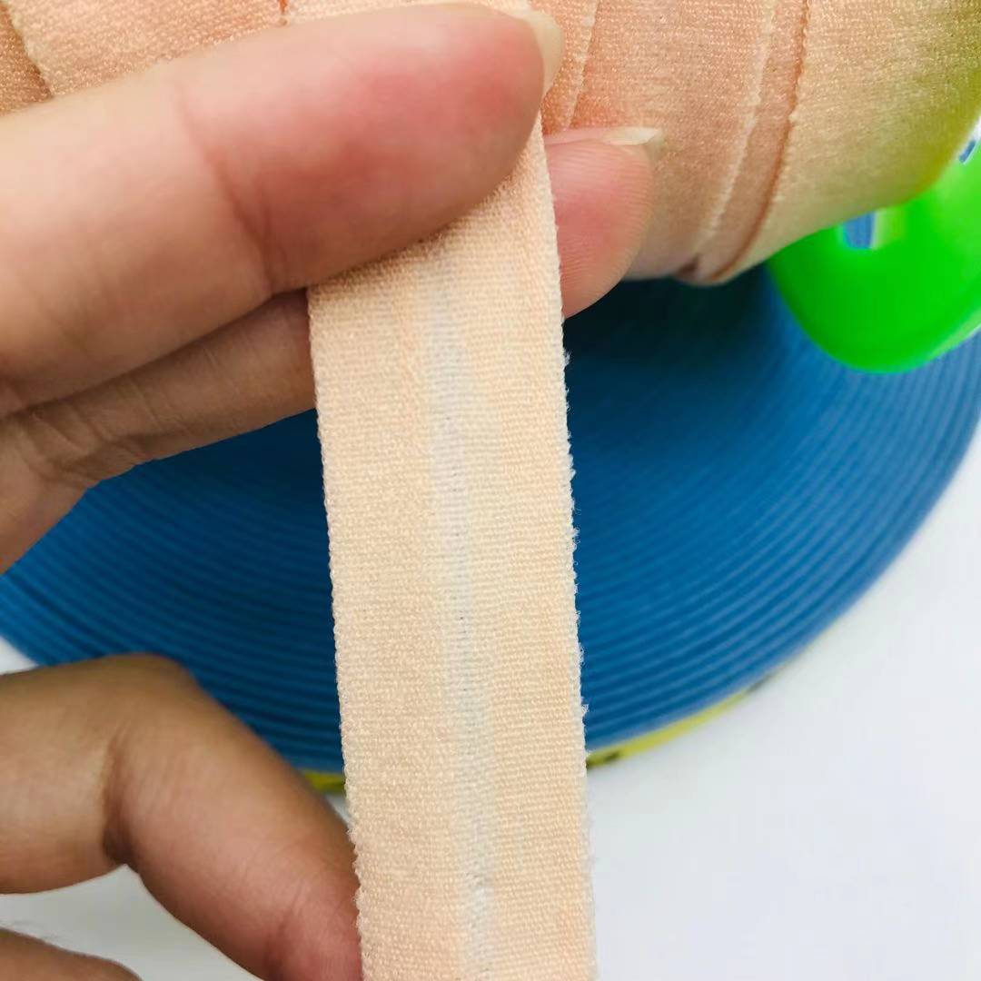 Fold Over Elastic Tape Fold Elastic Nylon Twill Tape Bias Binding Tape Elastic Trimming For Underwear
