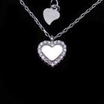 Minimalist Style Heart Shaped Necklace / 925 Silver Jewellery Pearl Chain