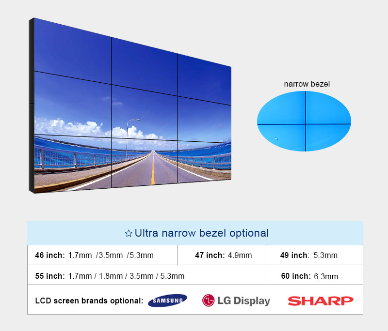 FHD 1920x1080 LCD Video Wall 46'' 2x2 X2 Samsung LG Original Display 500 Nits