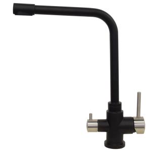 China Black Kitchen Faucets Stainless Steel 304/316 Kitchen Sink Tap Water Mixer 3 Way Water Filter Tap Water Faucets wholesale