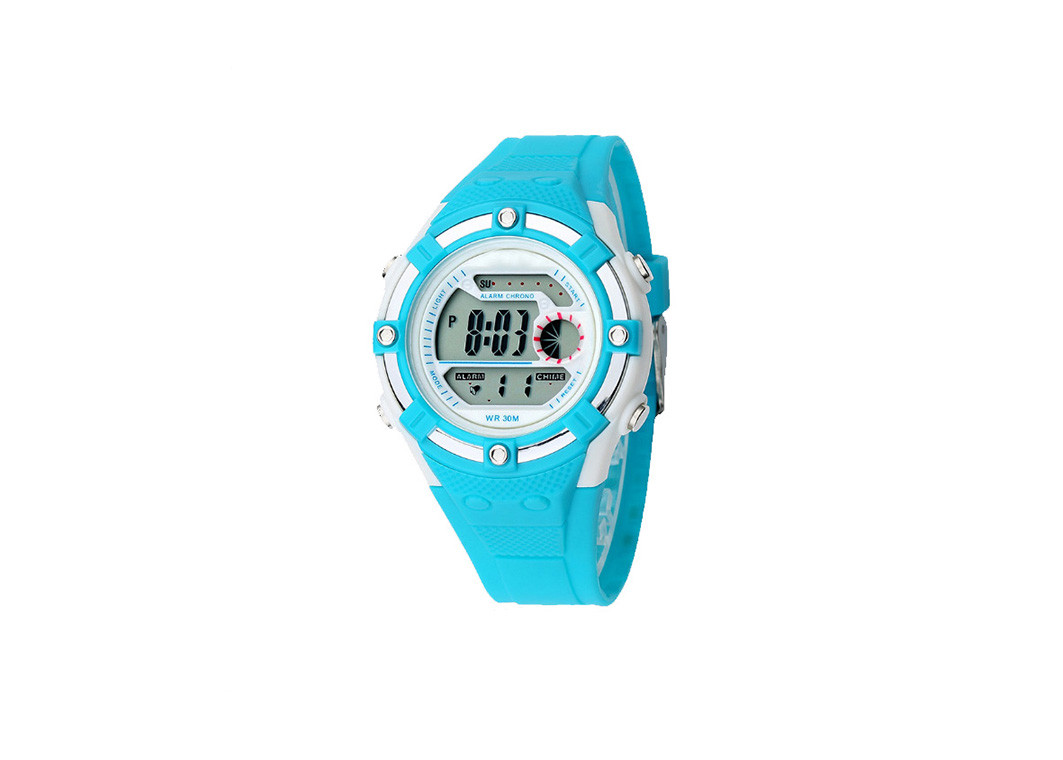Girls Children'S Digital Watch LED Display Plastic Case With Alarm Function
