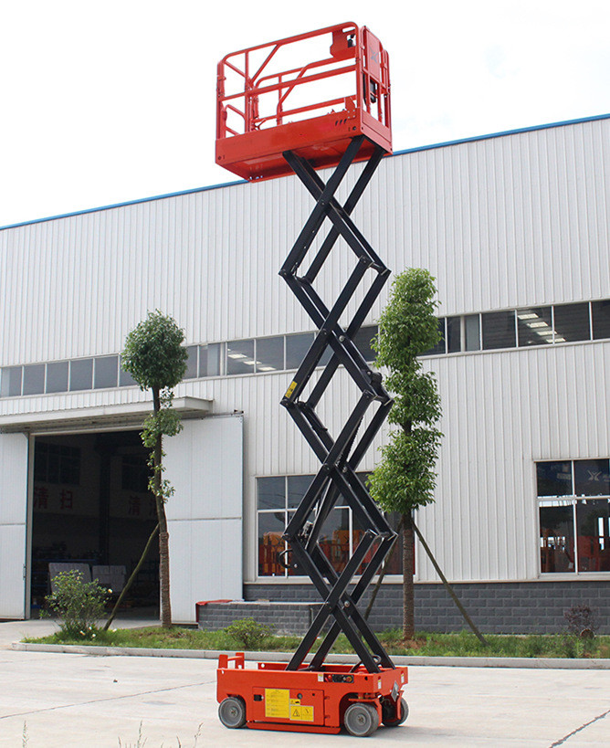 Mini SeAerial Work Scissor Lift Small Platform With Hydraulic Turning Wheel