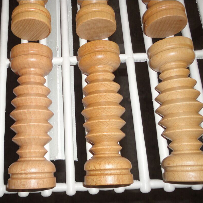 Wooden Foot Roller - Hand hold Body Massager , High quality Beech wood material with clear varnishing 140x45MM