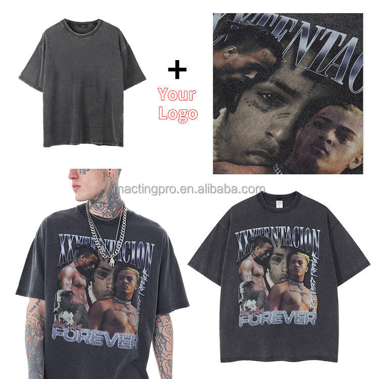 Customized Label Men Women's T Shirt 180gsm 100% Cotton Oversized Hip Hop Streetwear