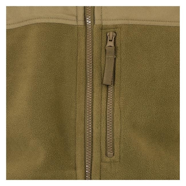 Abrasion Reinforced Air Force Coyote Brown Fleece Jacket With Mesh Lining Military Garments