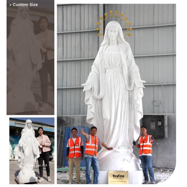 Western Marble Jesus and Mary Statue - Michelangelo's Pieta Reproduction