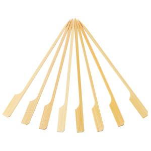 China 18cm Flat Wooden Bamboo Paddle Picks Sticks For Marshmallow wholesale