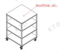 China Aluminum Tube Industrial Trolley Special Measuring Frame Transfer Vehicle wholesale