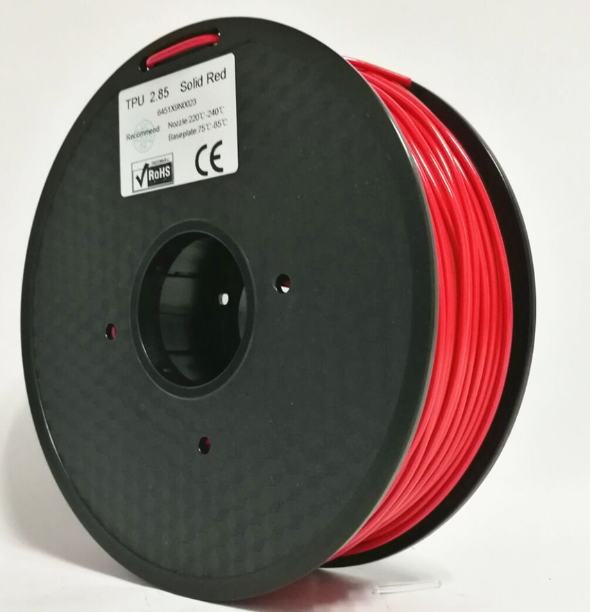 Good Toughness 3D Printer Plastic Filament , TPE / TPU / PLA Soft 3D Printer Filament