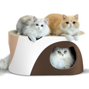 Double Layer Cat Scratching Board Nest Corrugated Paper Curved Top Double Cat