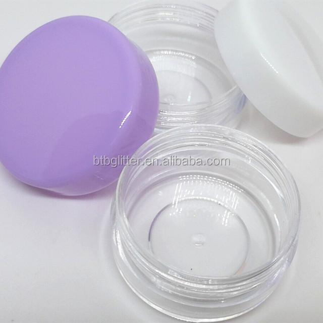 1oz 2oz 3oz 5oz Glitter Containers with Black Lid Sifter and Open Cap Print Method 1 color Shakers