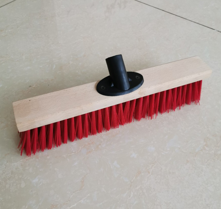 Plastic Bristle Street Sweeping Broom Head Aluminium Handle