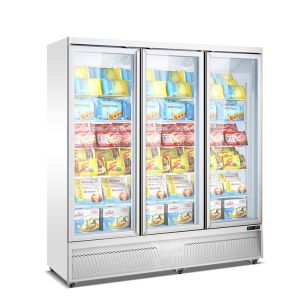 China Wholesale commercial supermarket 3 glass doors upright display fridge refrigerator freezers wholesale