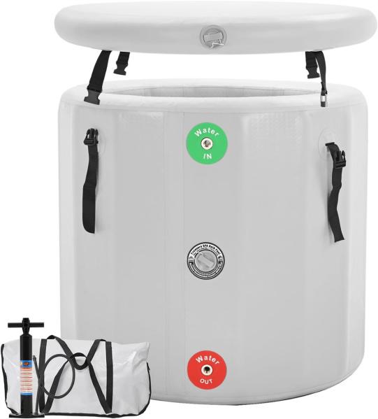 Round Portable Water Pool Inflatable Ice Bath Tub PVC Drop Stitch Hot Tub With