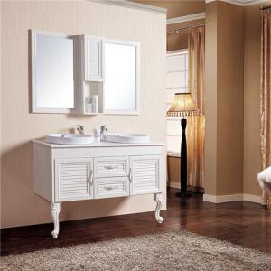 China Moisture Proof Bathroom Sinks And Vanities / Double Sink Vanity Corrosion Resistance on sale