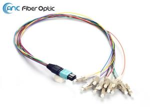 China OM3 MPO Fiber Optic Cable 0.9mm Harness Cable Assembly For MPO Cassette wholesale